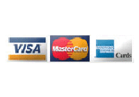 Payment Options We accept VISA, Mastercard and American Express cards for payments.